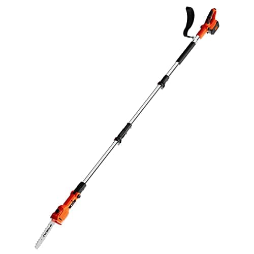 Ukoke 40V 8-Inch Cordless Pole Saw with 2.0Ah Battery & Charger - Easy Tree Trimming!
