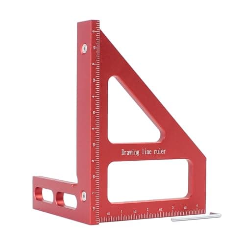 Precision 45/90 Degree 3D Measuring Ruler with Aluminum Alloy, Perfect for Engineers and Carpenter Miter Triangle Tool