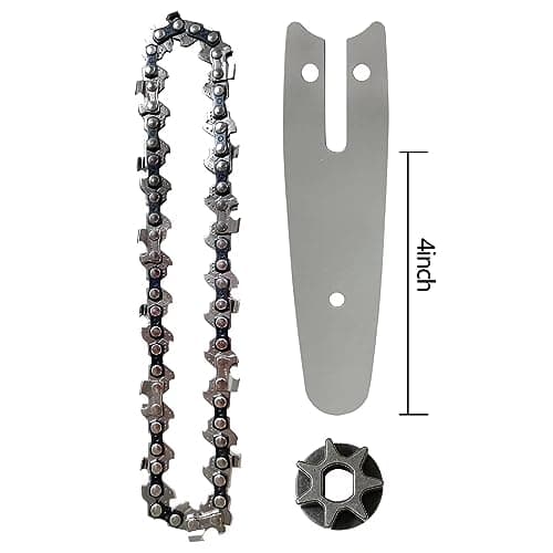 4-Inch Mini Chain & Guide Bar Combo, Rechargeable Electric Chainsaw Parts