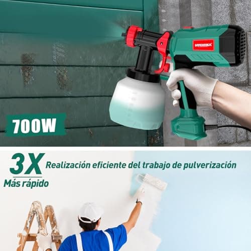 HYCHIKA 700W High Power HVLP Paint Sprayer with Cleaning Tools