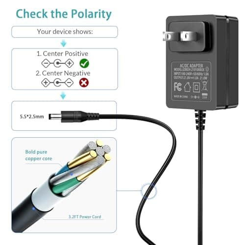 21V 1A Mini Chainsaw Battery Charger, Compatible with Aker/Saker/Seyvum/O-Conn