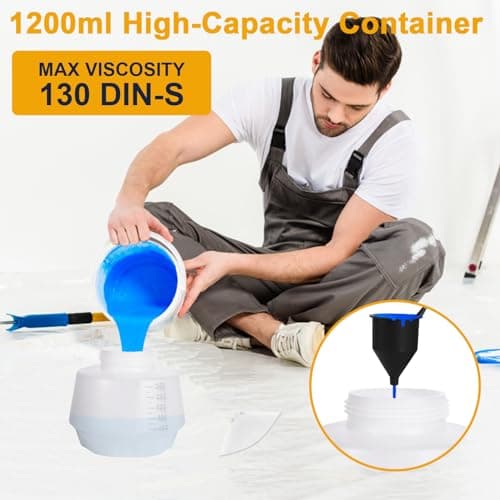 6.6FT HVLP Paint Sprayer, 750W High Power, 6 Copper Nozzles, 3 Spray Patterns, Perfect for House Painting, Furniture, Ca