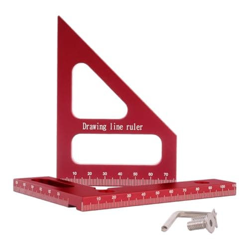 Precision 45/90 Degree 3D Measuring Ruler with Aluminum Alloy, Perfect for Engineers and Carpenter Miter Triangle Tool