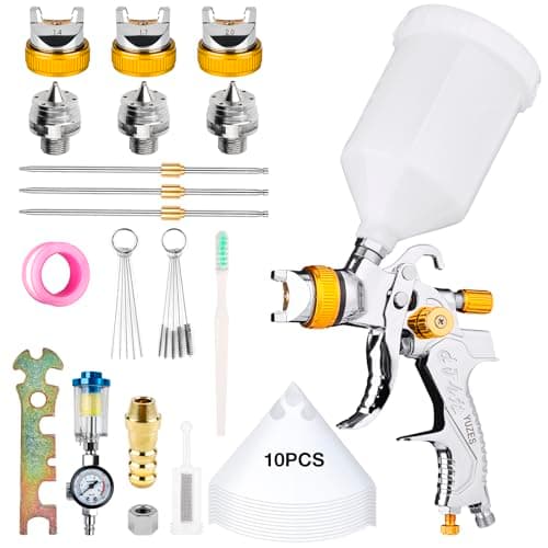 YUZES HVLP Spray Gun Kit for Automotive, Furniture, and DIY Projects