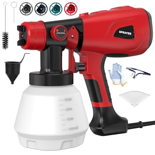 1000W High Power Electric Paint Sprayer with Adjustable Nozzle for Furniture & Home Painting Green