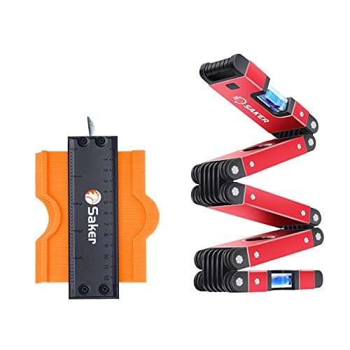 Saker 5 Inch Lock Contour Gauge & Level Folding Tool