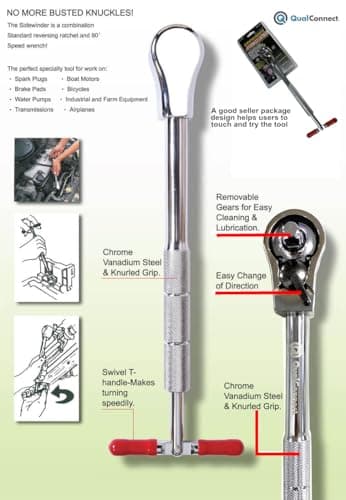 QualConnect 1/2-inch Sidewinder Speedwrench with Reversible Ratchet
