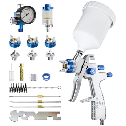 LVLP Precision Air Spray Gun Kit for Car & Home Painting