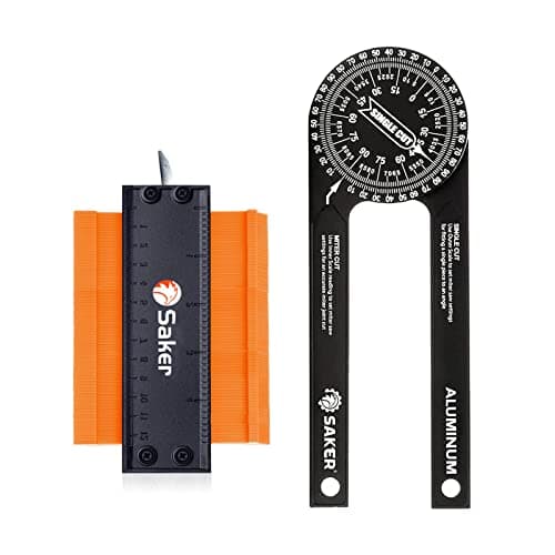 Saker Miter Saw Protractor & Contour Gauge (5 Inch Lock) Profile Tool