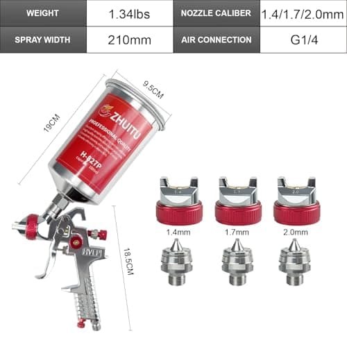 HVLP Air Spray Gun Kit for Car and Furniture Painting