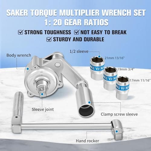 Saker Torque Multiplier Wrench Set for Heavy Duty Car Repair