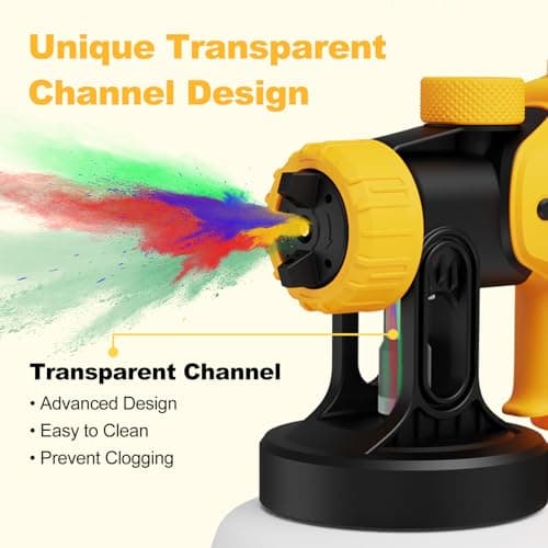 700W HVLP Paint-Sprayer with 4 Nozzles for Furniture, Cabinets & More