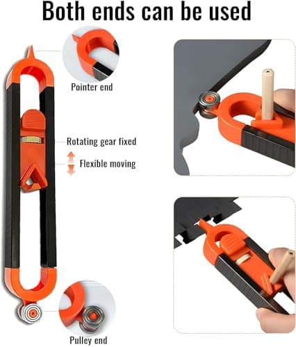 Contour Gauge Lock, 10" & 6" Widen Tool Set for Woodworking, Men Dad Gifts