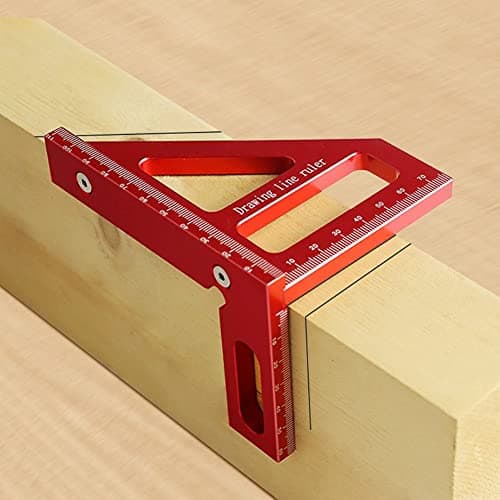 Precision 45/90 Degree 3D Measuring Ruler with Aluminum Alloy, Perfect for Engineers and Carpenter Miter Triangle Tool