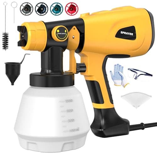 1000W High Power Electric Paint Sprayer with Adjustable Nozzle for Furniture & Home Painting Green