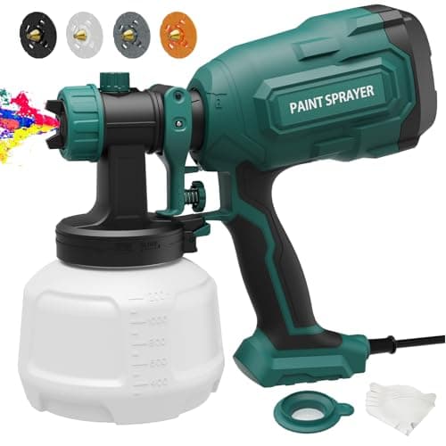 700W HVLP Paint Sprayer with 4 Nozzles for Home & Garden Projects