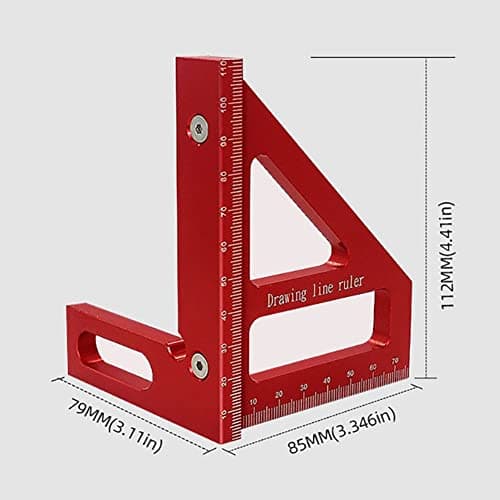 Precision 45/90 Degree 3D Measuring Ruler with Aluminum Alloy, Perfect for Engineers and Carpenter Miter Triangle Tool