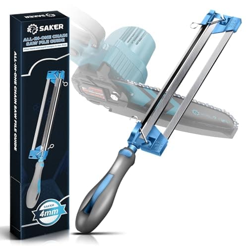 Easy File Chainsaw Sharpener for 3/8''LP Chains, 5/32'' File Diameter, Tool for 4''-6'' Mini Chainsaws