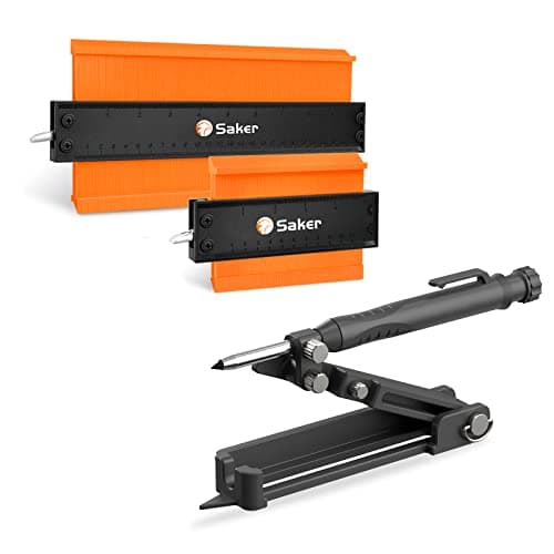 Saker 10" + 5" Inch Contour Duplication Gauge & Scribing Tool (ORANGE)