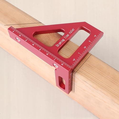 Precision 45/90 Degree 3D Measuring Ruler with Aluminum Alloy, Perfect for Engineers and Carpenter Miter Triangle Tool