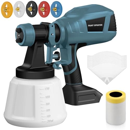 Dewalt Compatible Cordless Paint Sprayer, 5 Copper Nozzles for Indoor Painting