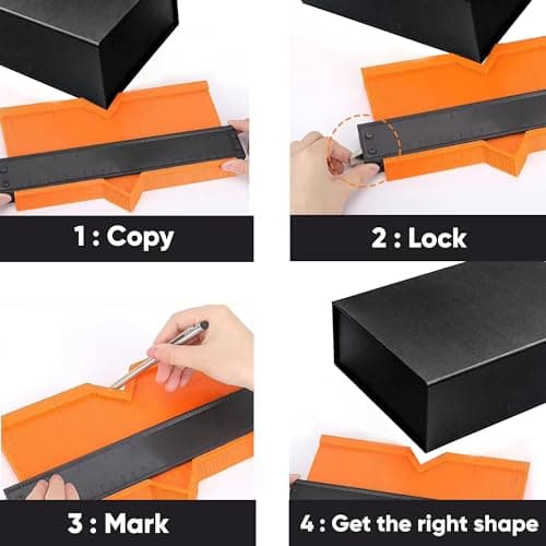 Contour Gauge Tool Set (10 & 5) | Shape Outline Tool for Woodworking & Construction