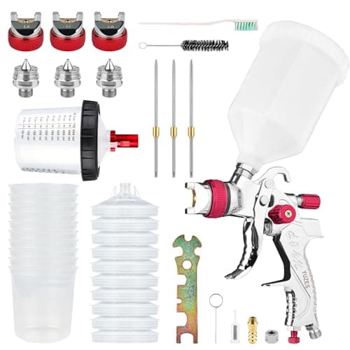 YUZES HVLP Spray Gun Kit for Automotive, Furniture, and DIY Projects