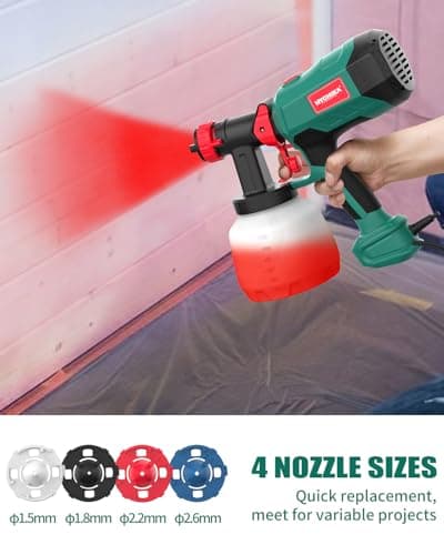 HYCHIKA 700W High Power HVLP Paint Sprayer with Cleaning Tools