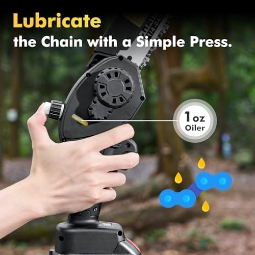 Seesii DL07 Cordless Electric Chainsaw, UpgradedBrushless Chain Saw with Auto Oiler