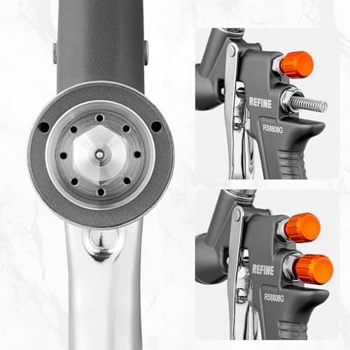 Professional REFINE Air Spray Gun for Automotive and Home Painting with Pressure Gauge