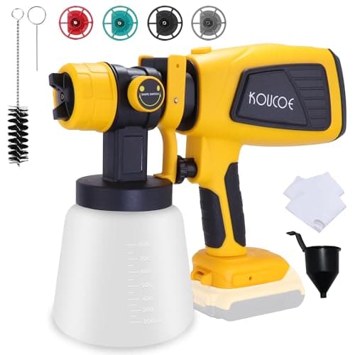 DeWalt Cordless HVLP Paint Sprayer with 4 Copper Nozzles
