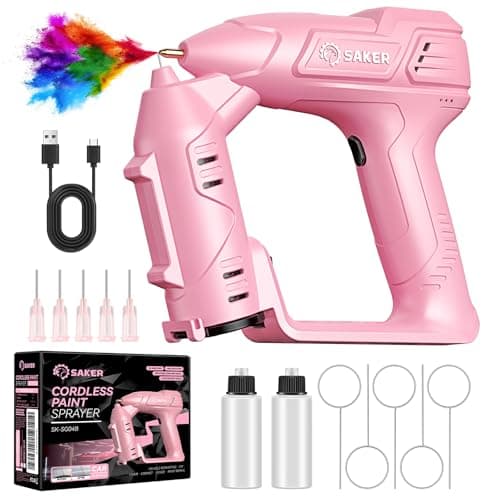 Saker Cordless Electric Paint Sprayer for Car Scratch Repair and DIY Projects – High Power, Handheld, Dark Blue with 3 Gears