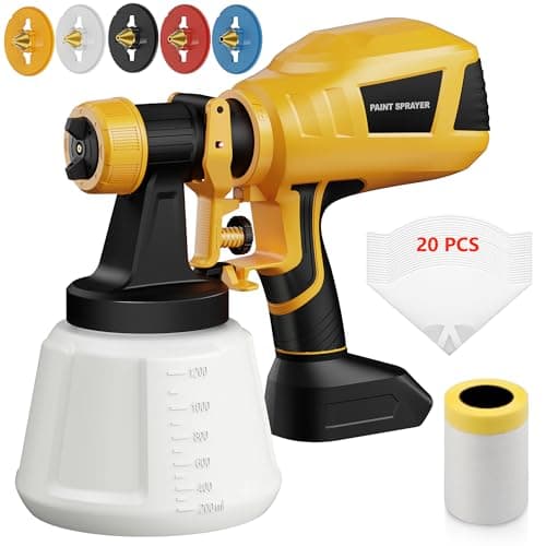 Dewalt Compatible Cordless Paint Sprayer, 5 Copper Nozzles for Indoor Painting