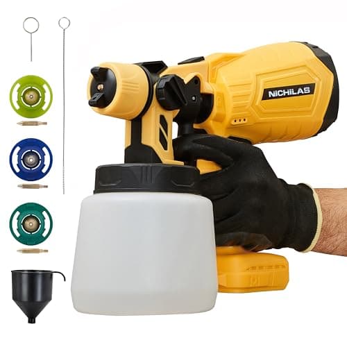 DEWALT Compatible Cordless Paint Sprayer 1000ML HVLP Gun 3 Patterns 4 Nozzles