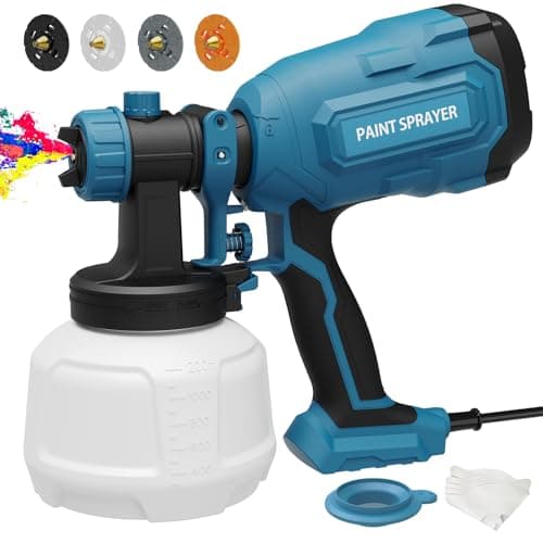 700W HVLP Paint Sprayer with 4 Nozzles for Home & Garden Projects