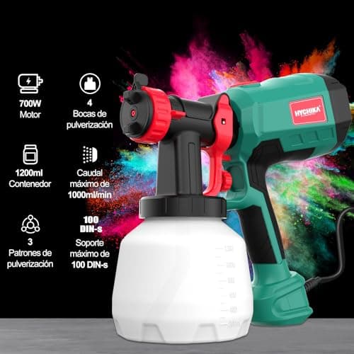 HYCHIKA 700W High Power HVLP Paint Sprayer with Cleaning Tools