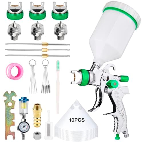 YUZES HVLP Spray Gun Kit for Automotive, Furniture, and DIY Projects