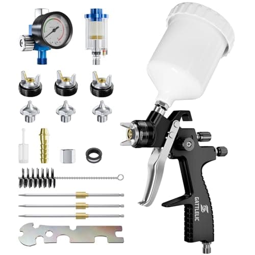 LVLP Precision Air Spray Gun Kit for Car & Home Painting