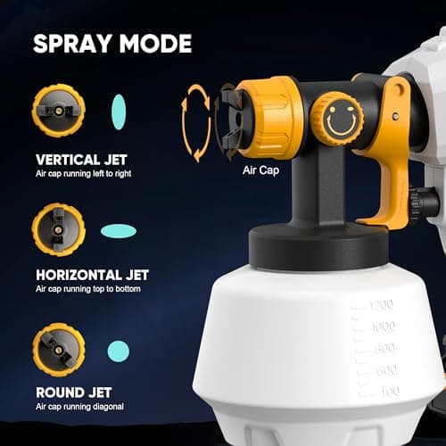 Dewalt 20V MAX Cordless Paint Sprayer, HVLP Brushless Motor, 1200ML Container