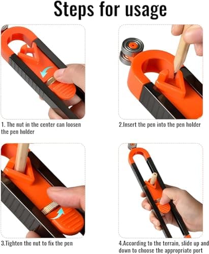 Contour Gauge Lock, 10" & 6" Widen Tool Set for Woodworking, Men Dad Gifts