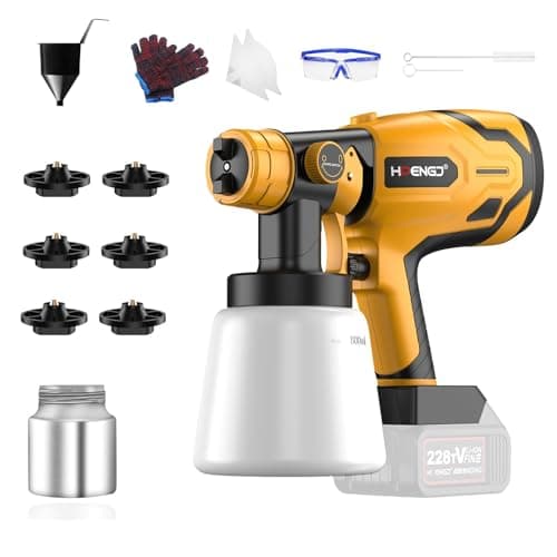 DeWalt 20v Max Cordless HVLP Paint Sprayer, 800W 6-Nozzle Gun for House Painting (Battery Not Included)