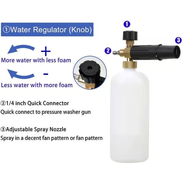 Saker SakerPlus Foam Cannon Dual Connector Pressure Washer Gun with 5 Nozzles