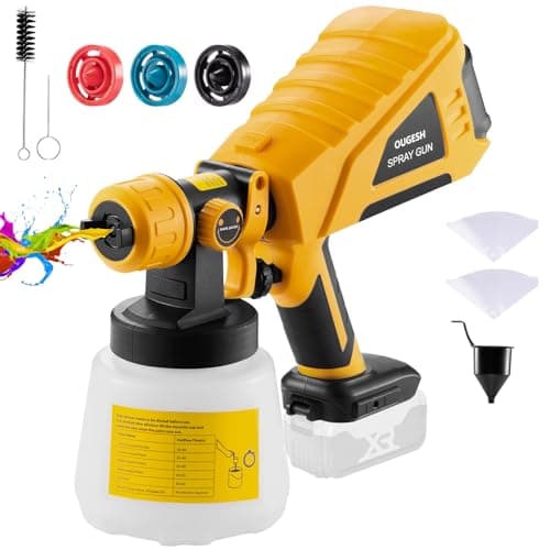 OUGESH Dewalt 20V Cordless Paint Sprayer for Home Painting (Yellow)