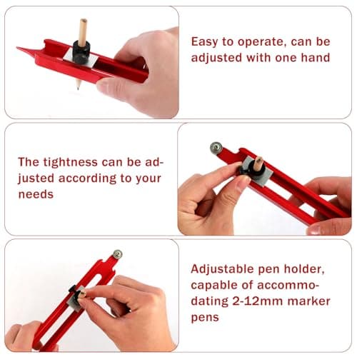 Precise Contour Scribe Tool with Adjustable Pencil Holder