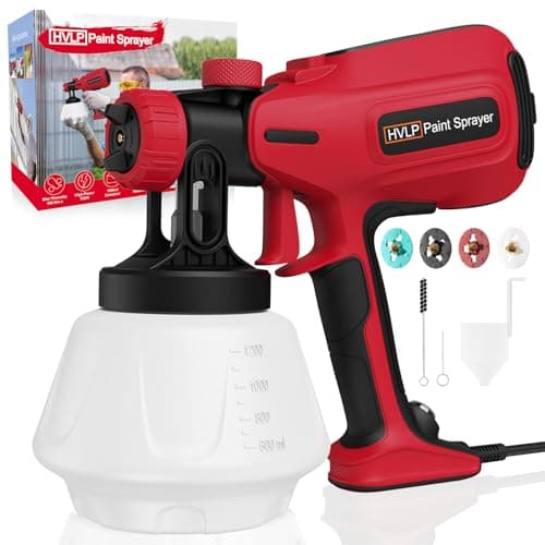700W HVLP Paint-Sprayer with 4 Nozzles for Furniture, Cabinets & More