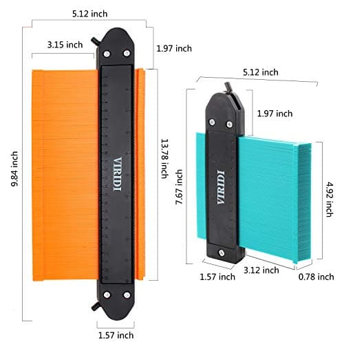 2PC 5&10INCH Contour Gauge with Lock - Smart Measure Ruler for Vinyl Cutter & Wood Plank Install