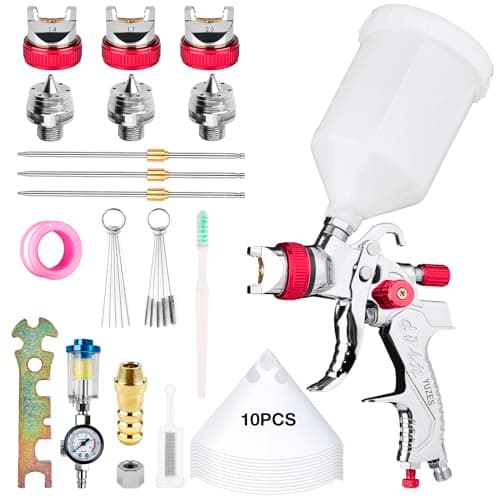 YUZES HVLP Spray Gun Kit for Automotive, Furniture, and DIY Projects