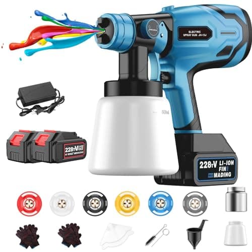 Electric Paint Sprayer with 21V 4.0Ah Batteries