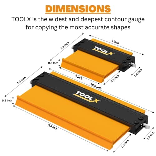 5+10 Inch Lock Contour Gauge Tool - Ideal Fathers Day & Birthday Gifts for Men