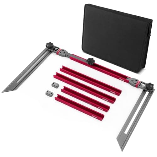 Stair Tread Template Tool - Accurate Gauge for Risers and Cutting - 17.9 to 58.9 Inches